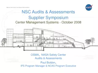 OSMA/NSC Audits and Assessments Division
