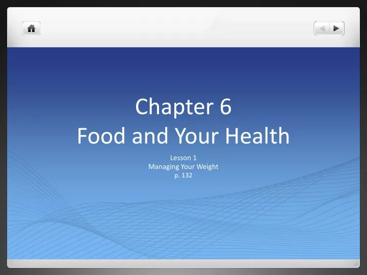 chapter 6 food and your health
