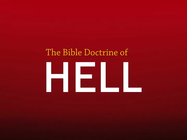 the bible doctrine of