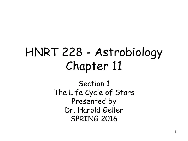 hnrt 228 astrobiology chapter 11