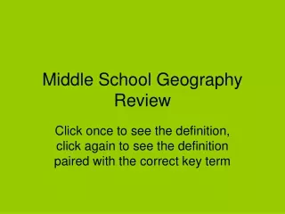 Middle School Geography Review