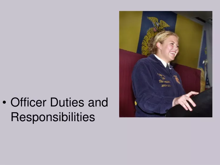 officer duties and responsibilities
