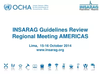 INSARAG Guidelines Review Regional Meeting AMERICAS Lima,  15-16 October 2014 insarag