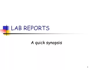 LAB REPORTS