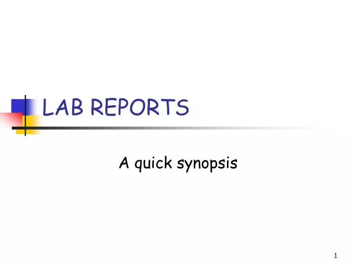 lab reports