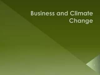 Business and Climate Change
