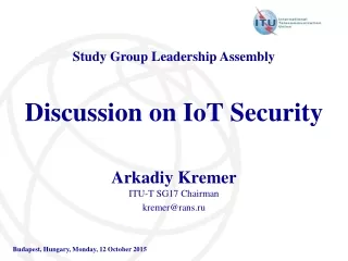 Discussion on IoT Security