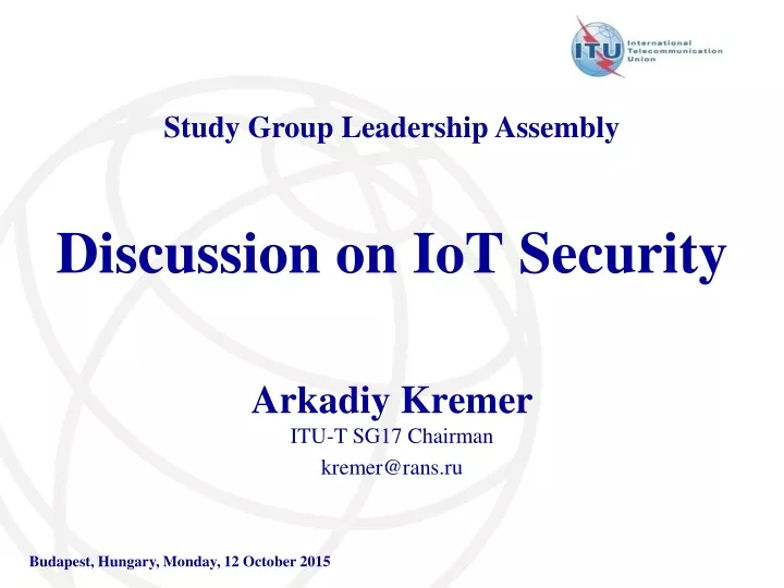 discussion on iot security