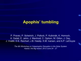 Apophis’ tumbling