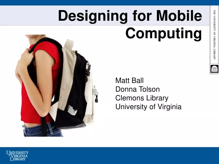 designing for mobile computing
