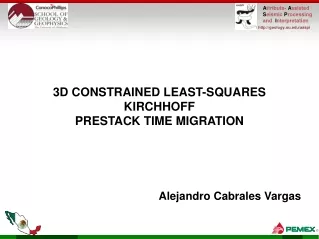 3D CONSTRAINED LEAST-SQUARES KIRCHHOFF  PRESTACK TIME MIGRATION