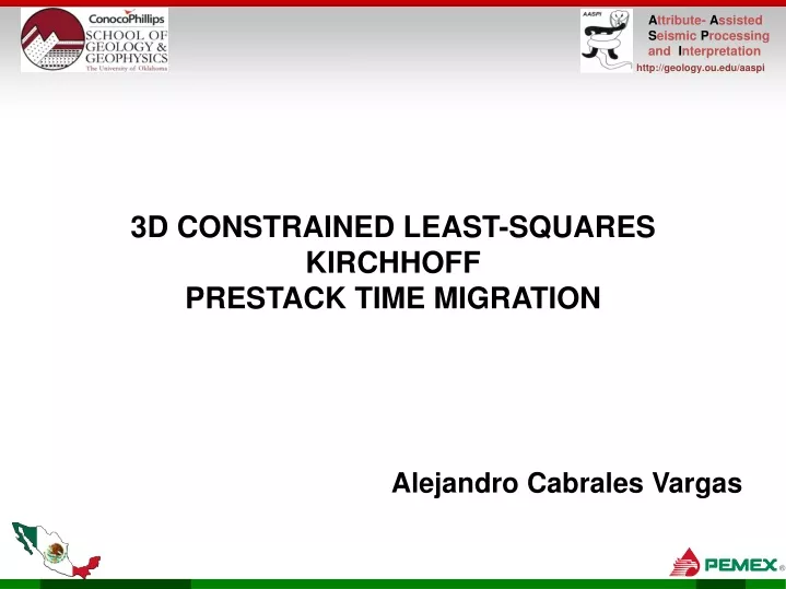 3d constrained least squares kirchhoff prestack