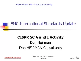 EMC International Standards Update