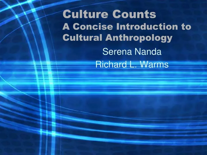 culture counts a concise introduction to cultural anthropology