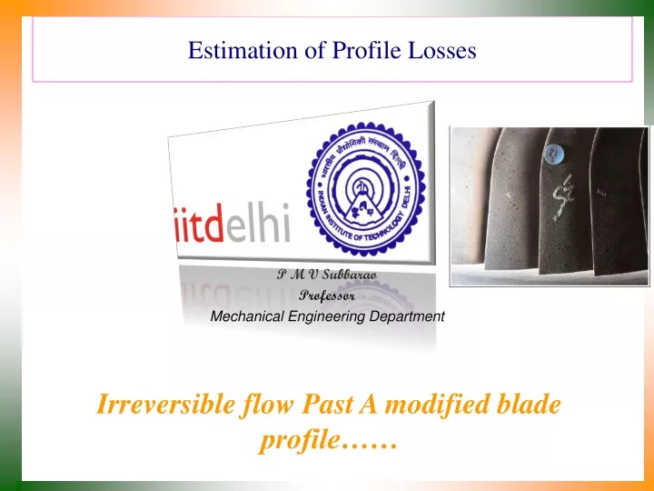 estimation of profile losses