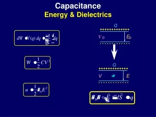 Capacitance Energy &amp; Dielectrics