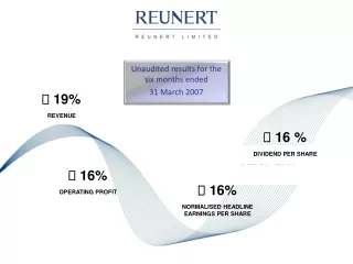 Unaudited results for the six months ended  31 March 2007