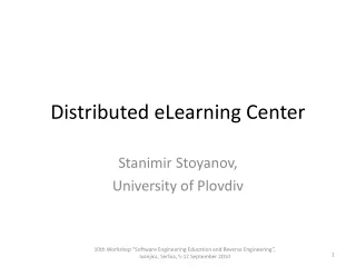Distributed eLearning Center