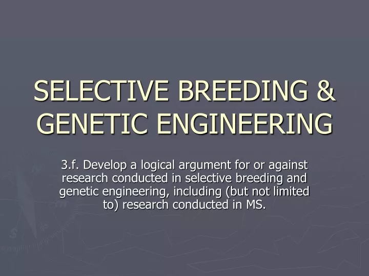 selective breeding genetic engineering