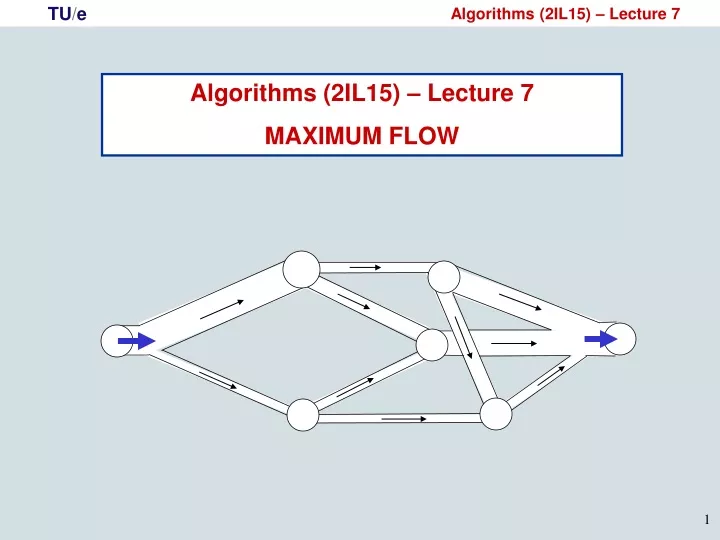 algorithms 2il15 lecture 7 maximum flow