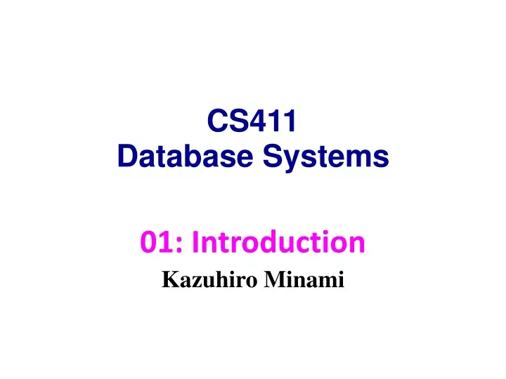 cs411 database systems