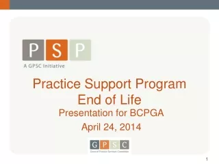 Practice Support Program End of Life