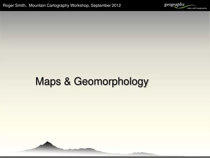 roger smith mountain cartography workshop