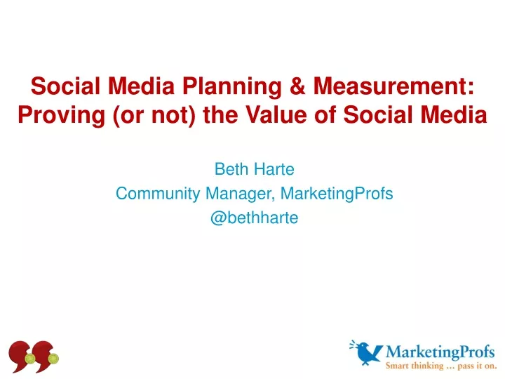 social media planning measurement proving or not the value of social media