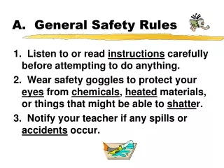 A.  General Safety Rules