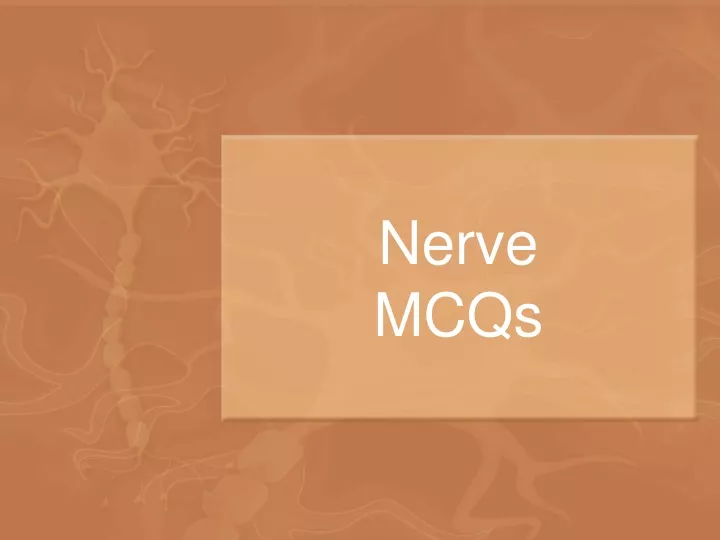 nerve mcqs