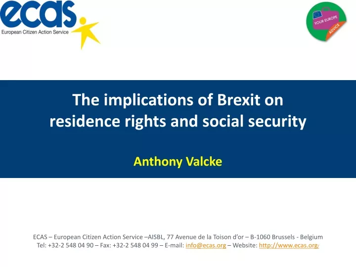 the implications of brexit on residence rights and social security anthony valcke