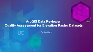 ArcGIS Data Reviewer: Quality Assessment for Elevation Raster Datasets