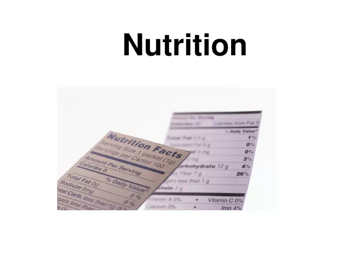 nutrition