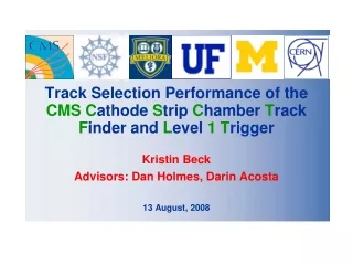 Kristin Beck Advisors: Dan Holmes, Darin Acosta 13 August, 2008