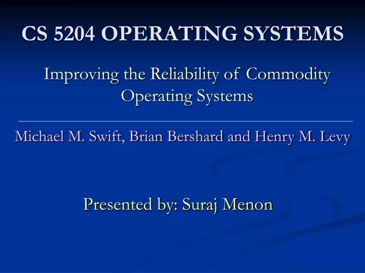 cs 5204 operating systems