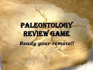 Paleontology Review Game