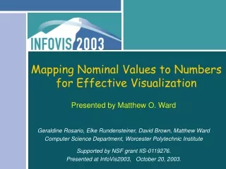 Mapping Nominal Values to Numbers  for Effective Visualization