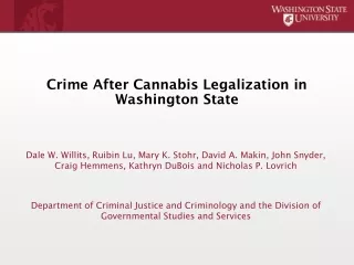 Crime After Cannabis Legalization in Washington State