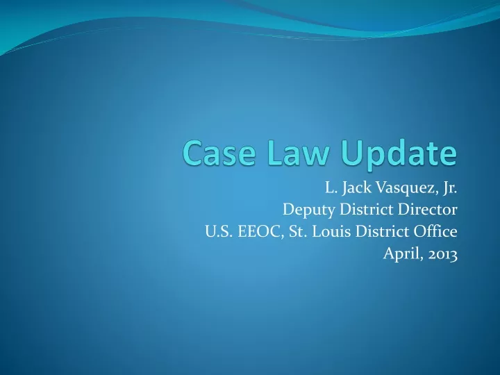 case law update