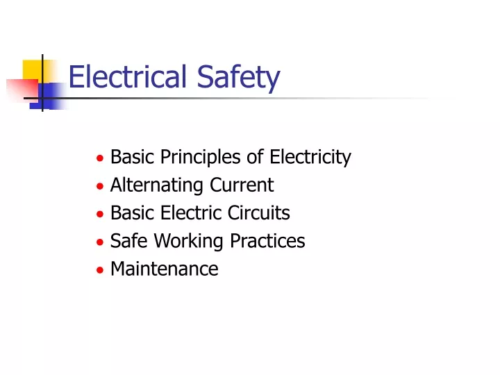 electrical safety