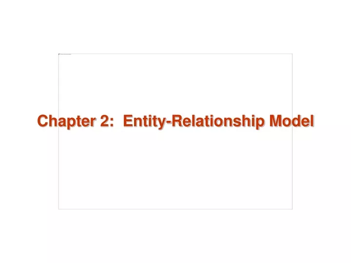 chapter 2 entity relationship model
