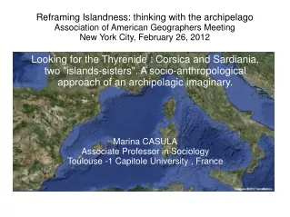 Initial questioning : Corsica,  identity and islandness