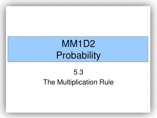 MM1D2 Probability