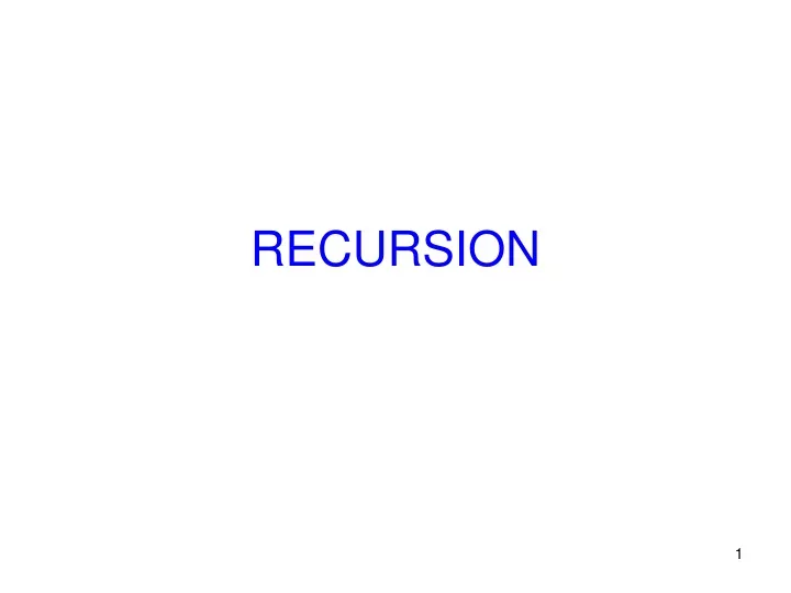 recursion