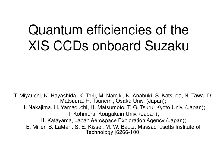 quantum efficiencies of the xis ccds onboard suzaku