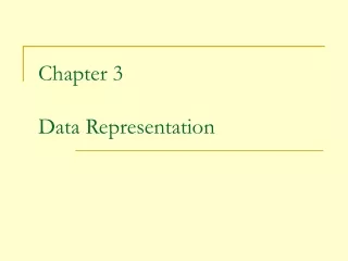 Chapter 3 Data Representation