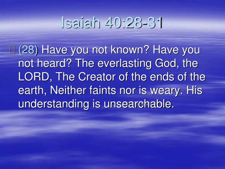 isaiah 40 28 31