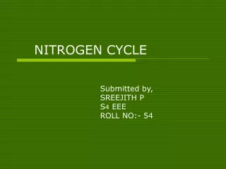 NITROGEN CYCLE