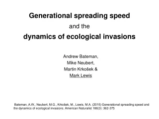 Generational spreading speed and the dynamics of ecological invasions