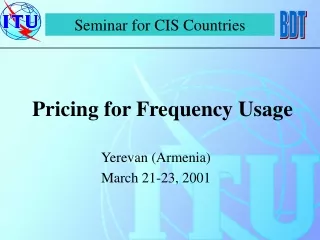 Pricing for Frequency Usage